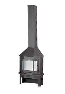 Печь-камин МЮНХЕН ПРИСТЕННО УГЛОВОЙ МИНИ черный