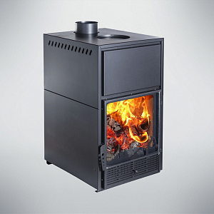 Печь-Камин Варвара "ГАРМОНИЯ 1309 ЧЕРНЫЙ" (new) (Стальная 3D футеровка)